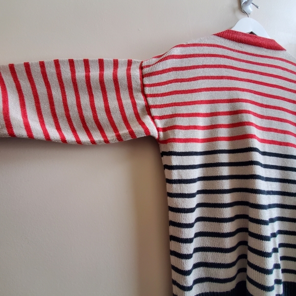 Vintage Neiman Marcus Sayres wellmore striped cardigan size 4 - Picture 7 of 11